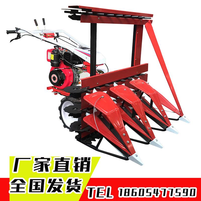 小型玉米收割机家用手扶自走式汽油柴油机大马力小麦牧草割晒机