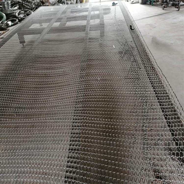 不锈钢扁丝金属输送网带复合板清洗机网链洗碗机配件链式带孔