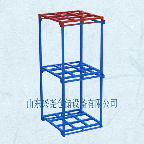 巧固架冷库方管铁框货架物流仓储轮胎堆叠架多层重型移动堆垛架