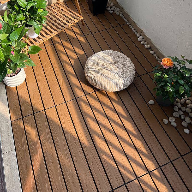 塑木地板户外阳台花园庭院防水防腐木diy拼接地板源头厂家30*60cm