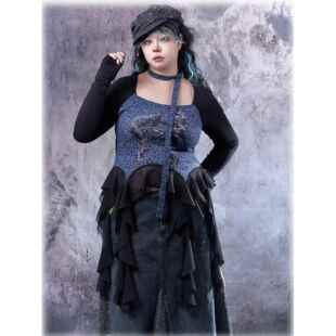 Steal The Heart|大码不规则下摆豹纹拼接上衣