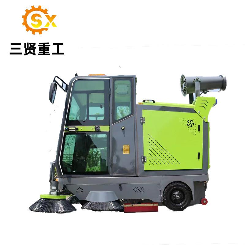 全封闭驾驶式电动扫地车公路垃圾清扫车三四轮吸尘雾炮扫路车