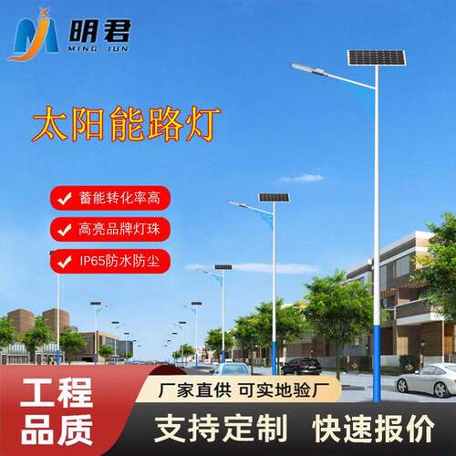 路灯6米8米新农村工程LED杆灯天黑爆亮路灯一体化