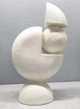 极简黑白抽象艺术几何体家居饰品摆件样板间售楼处桌面装修工艺品