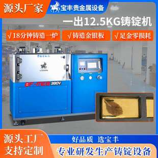 全自动真空铸锭机一出12.5国标金条银锭铸造设备银板料机现货