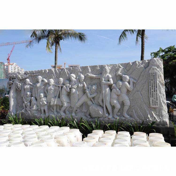 石雕人物制作大型汉白玉景观墙壁画雕塑摆件广场户外装饰镂空浮雕