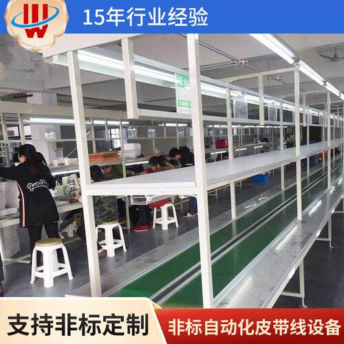 厂家直供非标自动化皮带线设备双皮带输送线双边皮带线带操作台