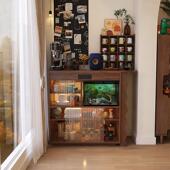 新款 阳台吧台桌柜家用隔断柜伸缩客厅小桌子一体转角折叠书桌岛台