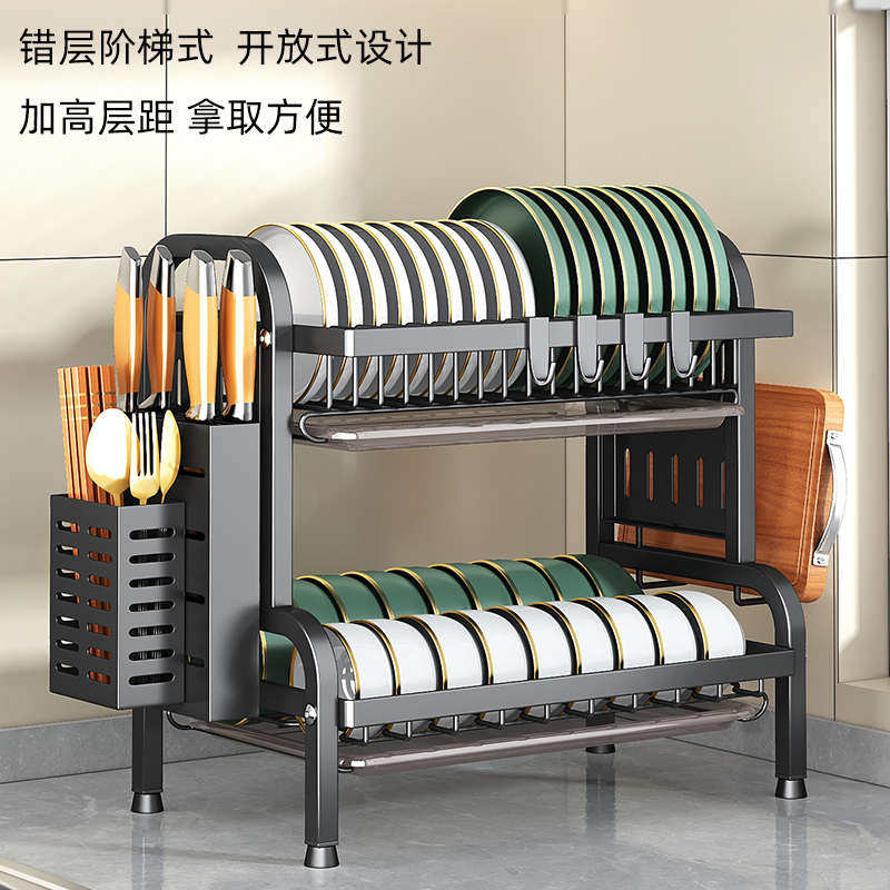 厨房碗碟置物架橱柜晾洗放碗盘沥水架台面多功能收纳碗碟筷储物架,厨房/烹饪用具,厨房抽屉置物架,淘宝优惠券,粉丝福利购,淘宝优惠卷