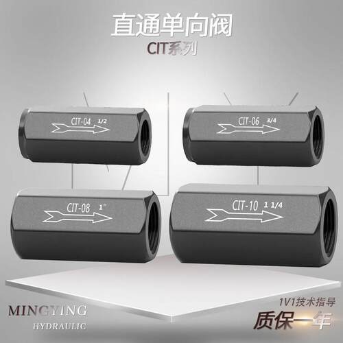液压阀单向阀止回阀高压油管直通逆止阀油压管式安全阀CIT-06/08