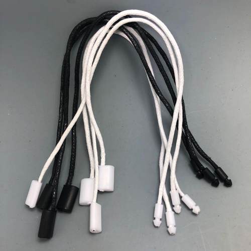 服装吊粒 瓜子白色黑色蜡绳吊牌绳挂绳 线 服饰商标手穿绳 子母扣