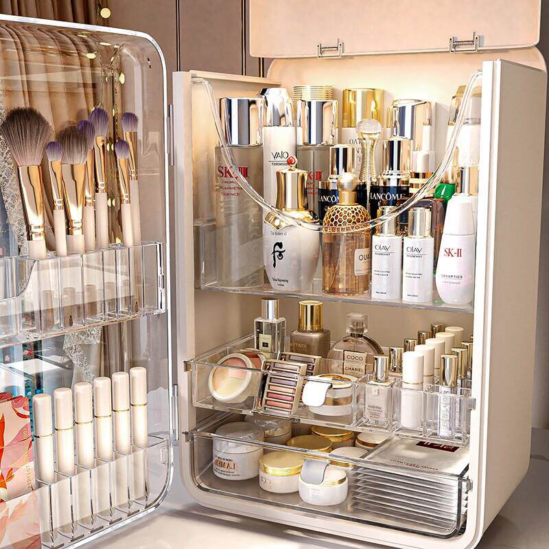 化妆品收纳盒防尘化妆台护肤品桌面抽屉置物架大容量化妆盒化妆柜