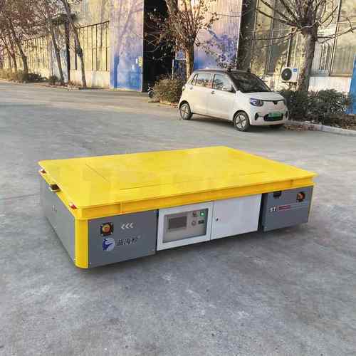 无轨电动平板车双驱动胶轮平车舵轮运输转运车【自有工厂】