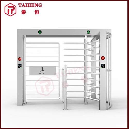 转闸人行通道二维码旋转门实名制闸机考勤门禁系统全高十字栅栏门