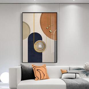 现代轻奢风格门廊客厅装饰走挂画轻奢风抽象入户进玄关酒画店走廊