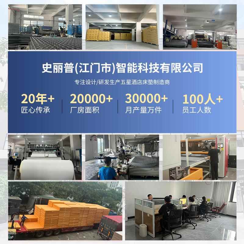 蓝色324盒卧子乳胶床垫席思独立弹簧梦床垫家用室卷压缩床包垫工