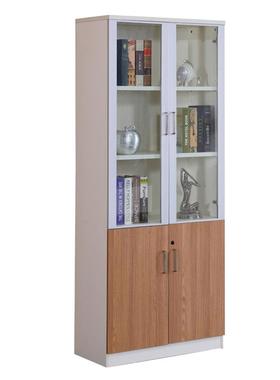 简约办公室员务木工质落地办公文欧橡书柜件柜 锁带财储物档案资