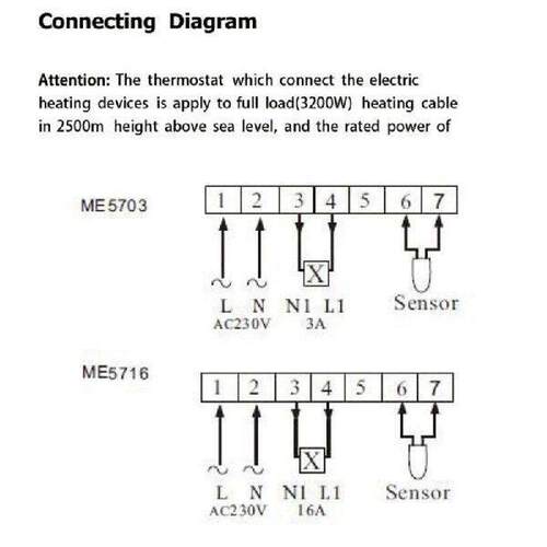 Manual Thermostat Electric Water Warm Floor Temperature