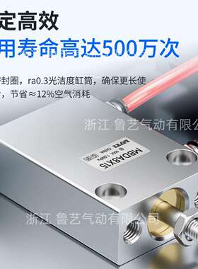 自由安装方形气缸MBDA/MBDAS/MBSA6/8x4/6/8/10/15气动多位置固定