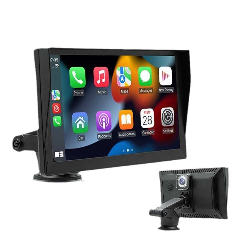 9寸carplay便携屏行车记录仪便携式车载PND便携式无线carplay屏幕