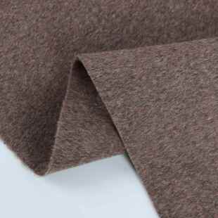 绒桑阿蚕丝兔绒231010免羊毛色双面呢大衣羊面料尔巴卡双面长毛混