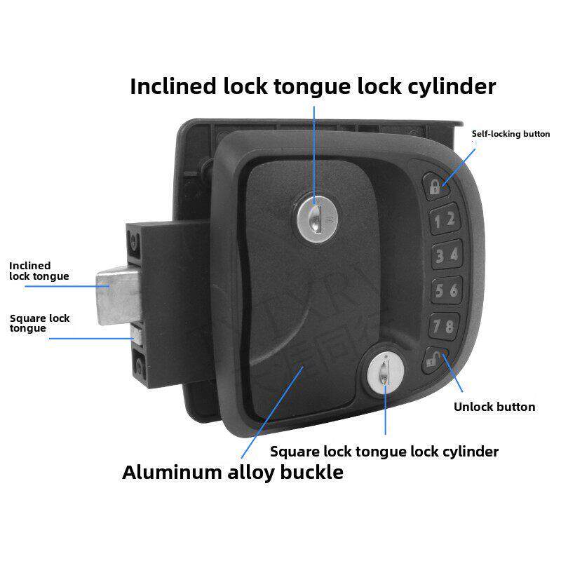 房车锁智能遥控机械密码锁汽车露营游艇船按钮电子门锁房车配件