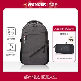 Wenger/威戈15.6英寸电脑包防泼水双肩书包灰色SAB87617107037