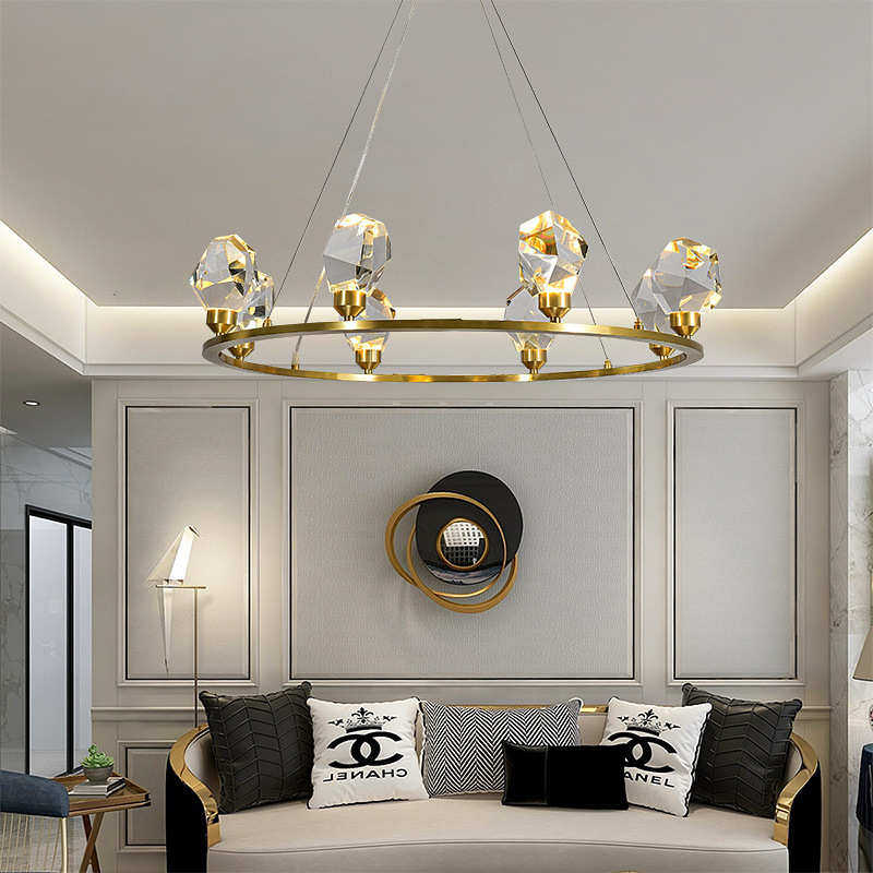 简约全水晶壁餐厅红吊灯客厅北欧配套轻铜客厅奢网卧室后现代灯饰,家装灯饰光源,客厅吊灯,淘宝优惠券,粉丝福利购,淘宝优惠卷