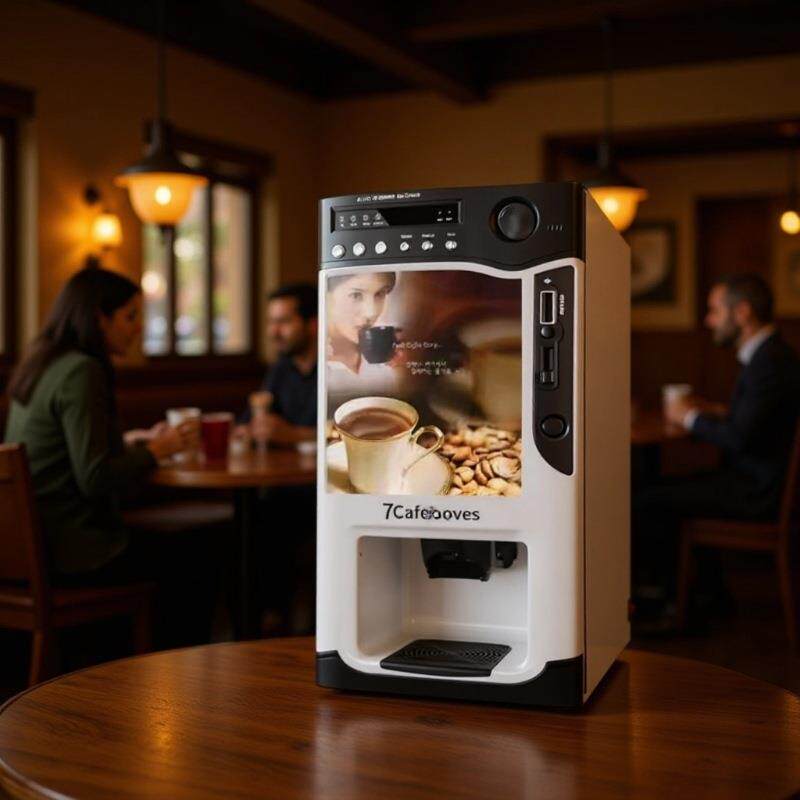 8703Bcoffeevendingmachine外币投币咖啡贩卖机商用全自动销售