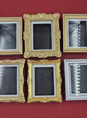 厂家爆款欧美式复古浮雕塑料中空相框