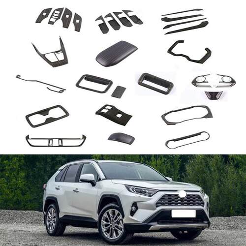 适用于19-21款丰田Rav4桃木出风口排挡框方向盘玻璃升降内饰