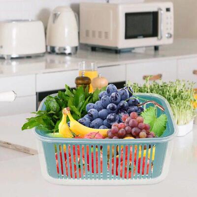 2 Pcs Dispenser Refrigerator Storage Box Vegetable