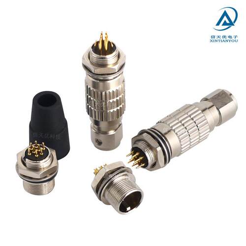 兼容广濑连接器HR25-7TR-8P航空插头1号工业相机触发线束插头