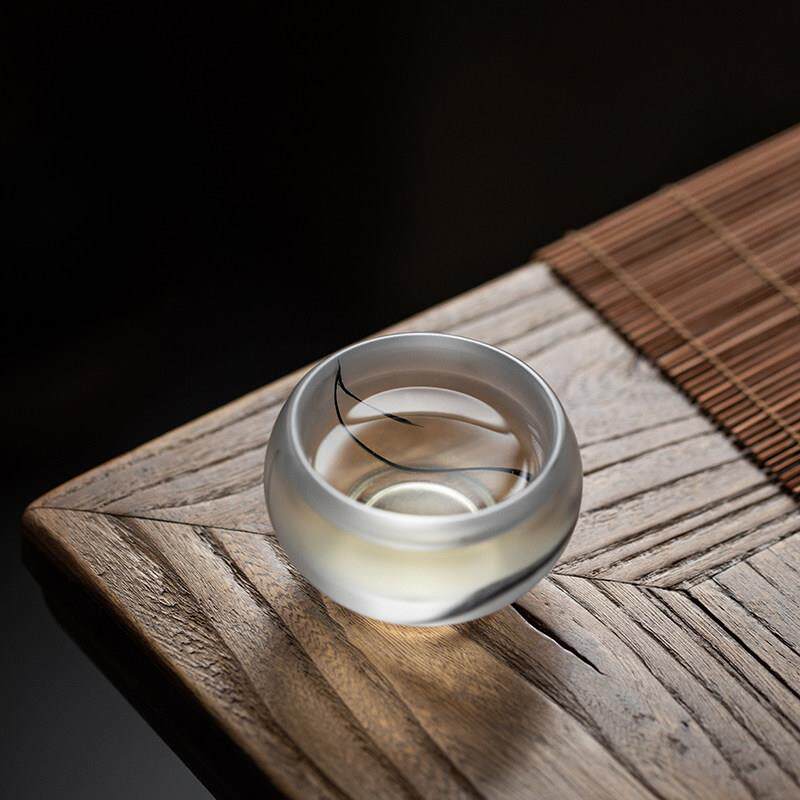 琉璃杯男主人杯 玉瓷水晶品茗杯单杯 整套功夫茶具套组陶瓷茶道杯