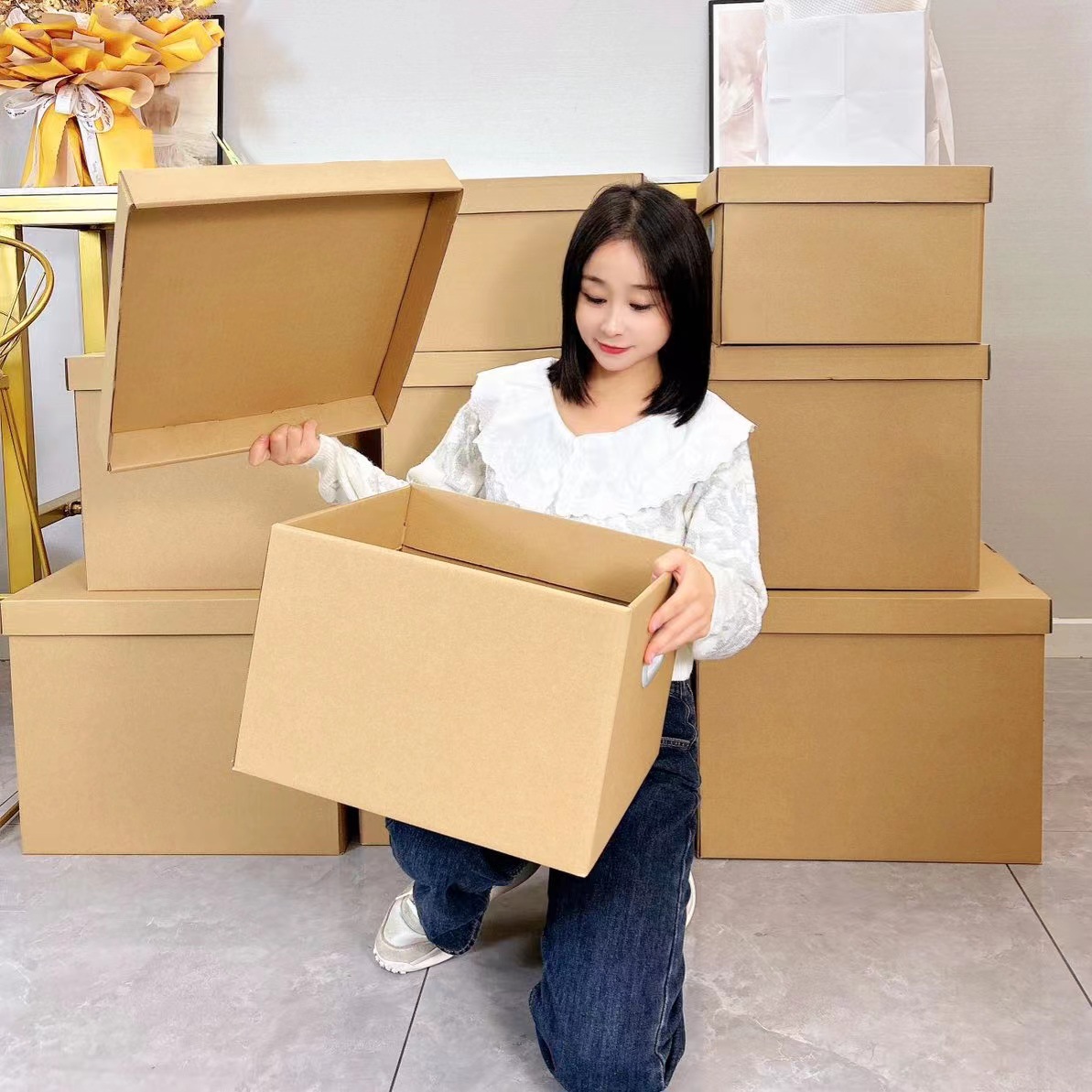 牛皮纸档案盒储物箱财务档案盒