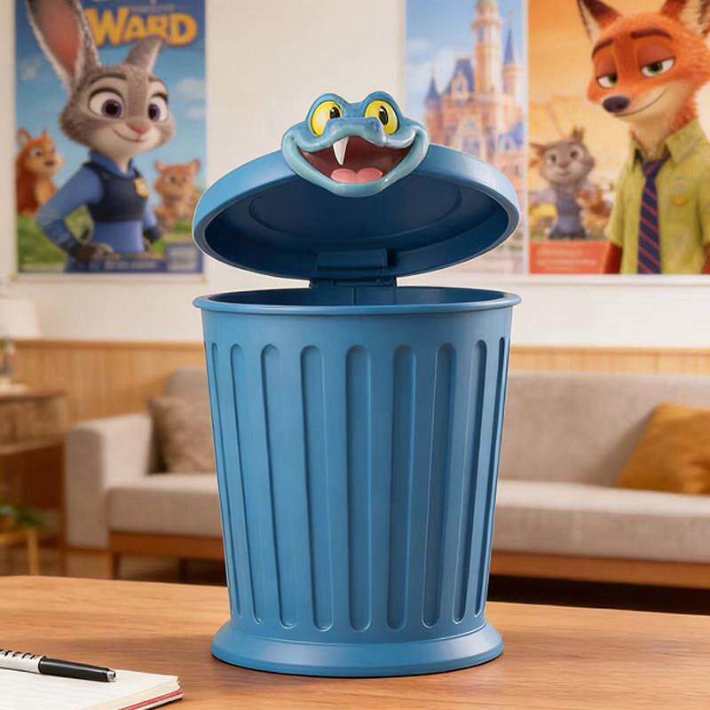 疯狂盖瑞一条蛇垃圾桶动物城周边桌面摆件创意卡通可爱大容量收纳