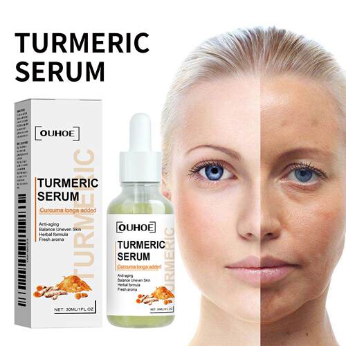 OUHOE Turmeric Facial Essence for Skin Care, Reduces Fine Li