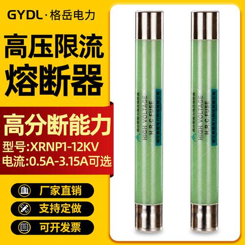 高压限流熔断器XRNP1-10/12KV0.5/1/2/5A高分断能力保险PT熔管