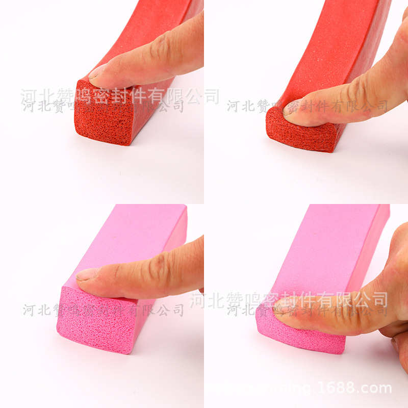厂家硅胶发泡条 耐高温发泡条硅胶海绵条 耐高温海绵条硅胶发泡