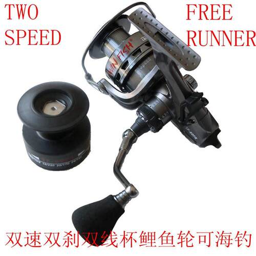 跨境TWIN FISH双速双泄力双线杯鲤鱼轮CARP REEL淡水海钓渔线轮