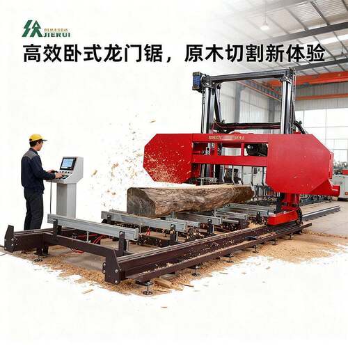 JR1600重型卧式龙门锯木机大口径原木开料机效精准裁切设备