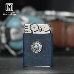 煤油打机J001 1J玛乐思系列双火齿轮个性 06唐草真皮 日本原装 正品