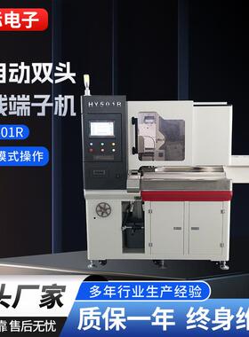 全自动双头排线端子机两端剥皮打端机伺服排线端子压接机压线机