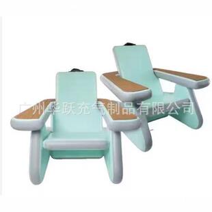 水上充气浮台套装 充气泳池躺椅靠椅 大型游艇周边海洋娱乐浮床夏季