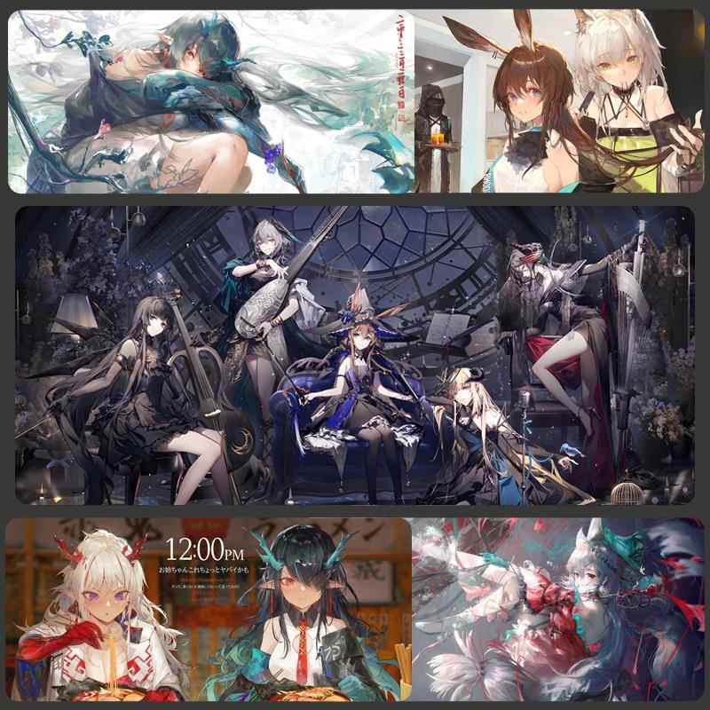 明日方舟鼠标垫大号桌垫游戏电竞男生键盘垫加厚锁边二次元滑鼠垫