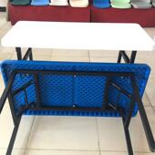 厂家户外吹塑小折叠桌小野吃摊桌桌便携式 后0123备箱炊桌野炊吃折