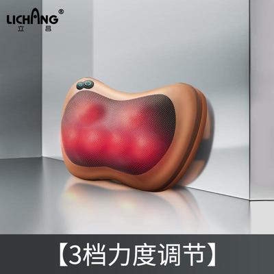 高档腰立昌颈椎按多摩部器仪肩颈部背部功能全身按摩枕车载家用靠