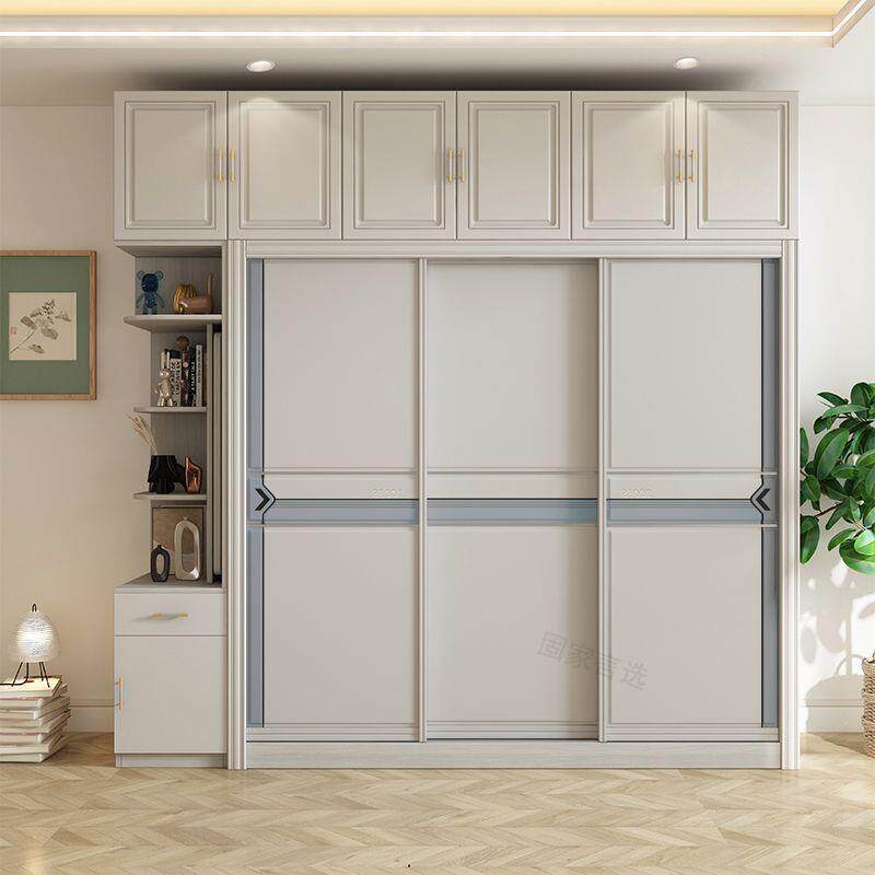 大衣柜二三板式组合简约组实木衣柜用卧室家推拉门门生1装态板结