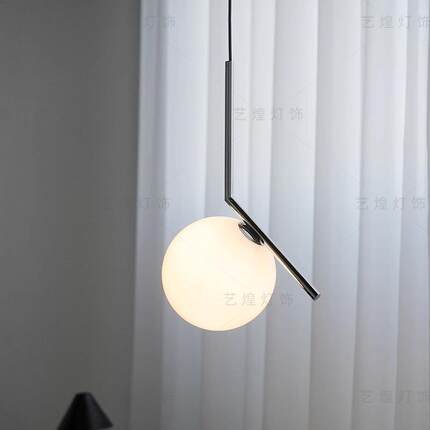 意大利FlosIC法式现代简约纯铜吊灯书房设计师玄关床头卧室灯具