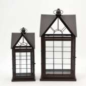 欧式 饰风灯铁艺玻璃 铁艺创意复古风灯客厅摆件手提蜡烛台圣诞节装